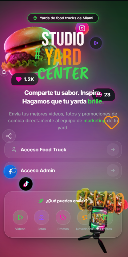 Vista previa de la app Studio Yard Center